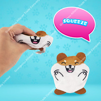 Jouet en forme de pouf personnalisé mignon en forme d'animal, mini panda, chiot, cochon, écureuil, en polyester, sable, jouet en peluche anti-stress pour enfants ou cadeaux