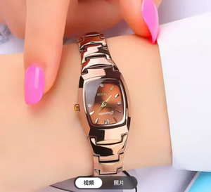 NYY 新款女式石英手表简约设计智能表盘显示防水钨钢合金表壳方形 20 毫米表扣 - Product Image 6