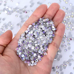 SS3-SS50 strass sfusi strass di vetro all'ingrosso retro piatto Non Hotfix Glitter Diamond Stone per indumento Nail ArtT