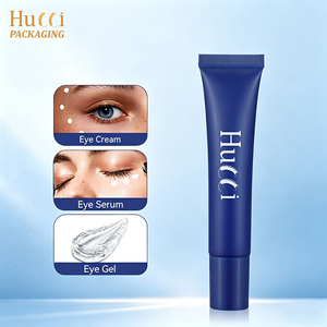 Tube vide de luxe souple et compressible personnalisé D19 10ml-25ml pour emballage de sérum contour des yeux et crème, avec applicateur métallique massant à bille roulante - Product Image 2