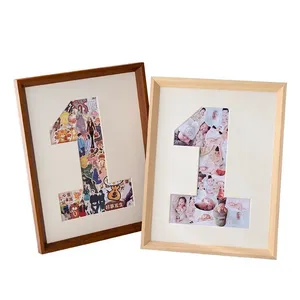 Cornice Portafoto Digitale Trasparente Fai-da-Te, Regalo per Amici, Cornice in Legno per Coppie, Cornice in Resina per Compleanno - Product Image 1