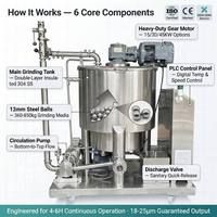 Máquina Comercial de Molienda de Bolas de Chocolate para la Elaboración de Pasta de Cacao y Mantequilla de Nueces, Refinadora Vertical de Acero Inoxidable con Certificación CE