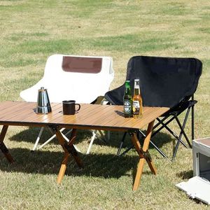 Silla De Luna portátil <span class=keywords><strong>para</strong></span> exteriores, <span class=keywords><strong>respaldo</strong></span> reclinable plegable <span class=keywords><strong>para</strong></span> Camping, Picnic, pesca, Metal, aluminio, ocio, almuerzo, descanso, silla de <span class=keywords><strong>playa</strong></span> - Product Image 5