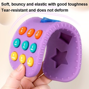 Juguete de dentición para masticar de silicona para bebés, palo de dentición antisucción de silicona de grado alimenticio, juguete calmante con forma de Control remoto, juguete mordedor - Product Image 6