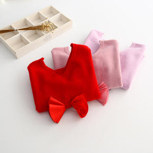 Novedades: Suéteres Lisos de Invierno para Niñas de Marca Estadounidense con Lazo - Product Image 1