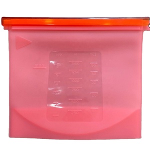 Reusable Silicone Classic Design Multifunction Food Storage Bags Custom Factory BPA Free <b>Leak</b> Proof Freezer Safe Meal Prep - Product Image 4