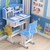 Ensemble bureau et chaise d'école réglables Matériau en bois et métal MDF durable pour bureau à domicile pour une utilisation