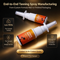 Spray nasal accélérateur de bronzage à marque privée 10ml, brume hydratante bronzante pour le corps, éclat naturel, spray nasal bronzant personnalisé OEM