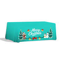 Housse de table pliante en polyester de qualité supérieure, style festif, imprimée par transfert thermique, pour événements, événements promotionnels, famille