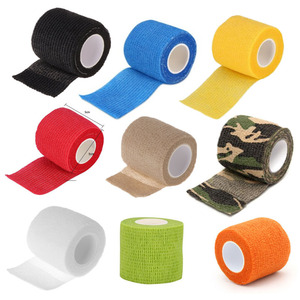 Hot Sale Elastic Tattoo Grip Bandage Self Adhesive <b>Stretch</b> Soft Nonwoven Cohesive Bandage Tattoo Use Comfortable <b>Wrap</b> - Product Image 2