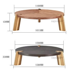Mesa <span class=keywords><strong>de</strong></span> <span class=keywords><strong>centro</strong></span> redonda con pies <span class=keywords><strong>de</strong></span> Metal <span class=keywords><strong>de</strong></span> estilo nórdico moderno personalizado para sala <span class=keywords><strong>de</strong></span> estar, muebles para el hogar - Product Image 6