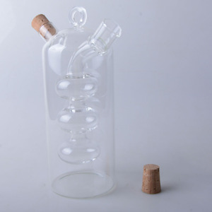 Bouteille d'huile d'olive de vinaigre, cruet d'huile d'olive <span class=keywords><strong>en</strong></span> verre de haute qualité 2 bouteilles <span class=keywords><strong>en</strong></span> 1 contenant - Product Image 5