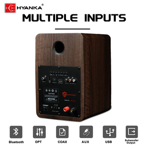 Altavoz HiFi de Madera de 5 Pulgadas <span class=keywords><strong>para</strong></span> Estantería, 40W Estéreo, USB, Control Remoto, Molde Privado, Stock Disponible, OEM, Venta al por Mayor de Fábrica - Product Image 3