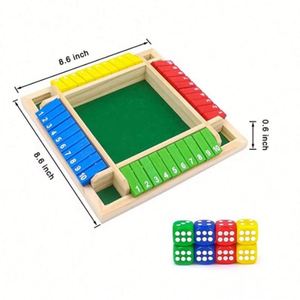 Juego de Mesa de Madera Educativo y Ecológico para Entretenimiento Familiar, 4 Jugadores, Shut Box, Portátil, para Interacción entre Padres e Hijos - Product Image 5