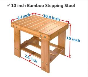 Bamboo Step <strong>Stool</strong> <strong>Bathroom</strong> Foot <strong>Stool</strong> <strong>for</strong> Mudroom Foyer Entryway Shoe Bench - Product Image 2