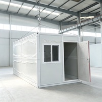 Maison Conteneur Pliante Isolée Sécurisée Vérifiée, Préfabriquée, Mobile, Portable, avec Cuisine et Salle de Bain, Design Moderne