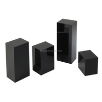 Bloc solide acrylique de 40mm d'épaisseur Bloc cube en acrylique noir pour objets de collection