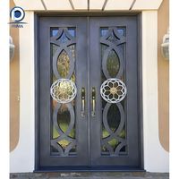 Portes extérieures en bois massif de style farmhouse de Foshan avec un design moderne et résistant aux balles