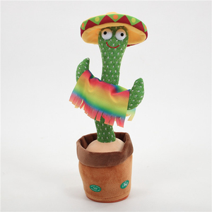 Cactus di Peluche Parlante Unisex per Bambini con Cappello, Ripete Quello Che Dici, Giocattolo Divertente e Scherzoso con Funzione di Registrazione - Product Image 4
