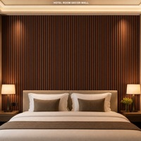 Panneaux muraux en WPC modernes pour l'intérieur et l'extérieur, revêtement en bois composite plastique pour la décoration de villas, hôtels et bureaux