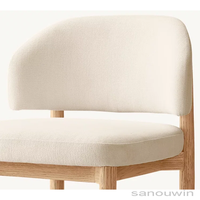 Tabouret de bar haut élégant et durable en bois de chêne massif avec dossier confortable pour chaises de bar