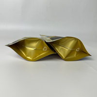 Sachet d'emballage alimentaire OEM, pochette verticale finition métallique argentée pour noix, granola, épices en poudre, sac Mylar refermable avec aluminium