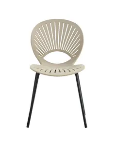 Restaurant Dinning Polypropylene Metal Legs Plastic Rattan Restaurant Chair For Dining Room And Cafe