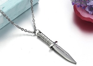 Nuevo estilo, mejor venta, acero inoxidable, cuchillo de daga, collar, hombre - Product Image 2