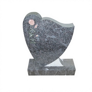 Sculpture en granit antique Rose Pamplemousse, pierre tombale, monument funéraire - Product Image 2