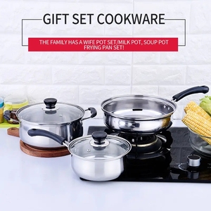 <span class=keywords><strong>3</strong></span> pezzi <span class=keywords><strong>Set</strong></span> <span class=keywords><strong>pentole</strong></span> e padelle da cucina <span class=keywords><strong>Set</strong></span> <span class=keywords><strong>pentole</strong></span> da <span class=keywords><strong>3</strong></span> litri <span class=keywords><strong>pentole</strong></span> da <span class=keywords><strong>3</strong></span> litri <span class=keywords><strong>Set</strong></span> <span class=keywords><strong>pentole</strong></span> in acciaio inox metallo stile americano vetro argento - Product Image 3