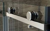 Kit de quincaillerie de porte de douche en bronze personnalisé, roulettes de porte coulissante modernes en acier inoxydable 304 durables et antirouille pour hôtel
