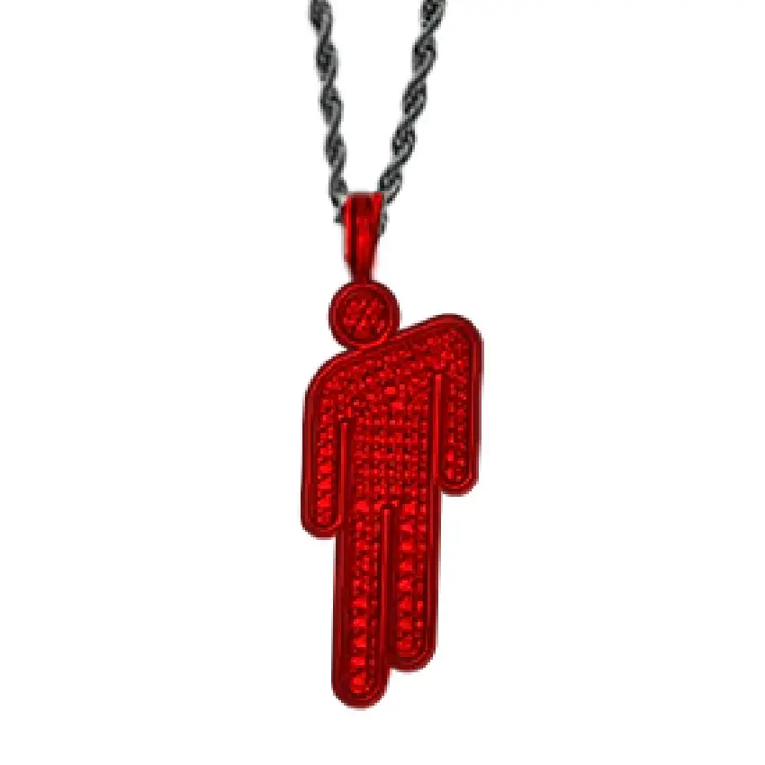 2024 Statement Zomer Zirkoon Trendy Mode-Sieraden Sloeg Me Hard En Zacht Rode Originele Billie Eilish Blohsh Ketting