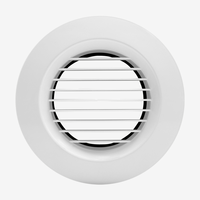 Diffuseur rond réglable en ABS pour intérieur, couvercle de ventilation détachable, aérateur d'air frais pour système CVC