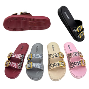 Sandalias de Hebilla para Mujer al por Mayor de África y el Sudeste Asiático, MOQ 1800+, EVA Plano, Suela Antideslizante, Verano - Product Image 1