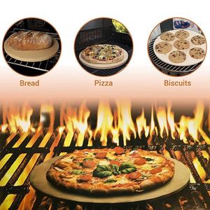 <span class=keywords><strong>Accessori</strong></span> per <span class=keywords><strong>Forno</strong></span> per <span class=keywords><strong>Pizza</strong></span> in Mattoni: Grande Raschietto, Spazzola in Pietra, Pietre Superiori Commerciali con Manico, Beige, Set da 2 Pezzi per Cottura - Product Image 4