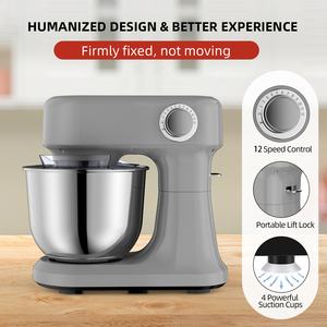 Batidora de Pedestal Cheftronic Profession de 5L, 1500W, 12 Velocidades, Máquina para Pasteles, Amasadora Planetaria, Electrodoméstico Pequeño de Cocina de 10L - Product Image 5