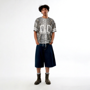 เสื้อยืดคอกลมแขนสั้นทรงปกติสำหรับผู้ชาย พิมพ์ลายแบบซับลิเมชั่น ผ้าฝ้าย 100% เสื้อลำลอง สกรีนโลโก้ได้ ระบายอากาศดี สไตล์ฮิปฮอป - Product Image 1