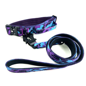 Conjunto de correa de perro de camuflaje táctico de lujo, hebilla de Metal pesado personalizada, forro de neopreno, suministros de entrenamiento para mascotas con estampado de nailon de lujo - Product Image 5