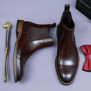 รองเท้าบูทหนังแท้สไตล์เรโทรปี 2026 - รองเท้าหนังวัวแท้คุณภาพสูงสำหรับผู้ชาย ดีไซน์ทันสมัย - Product Image 6