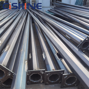 Pali per Illuminazione Stradale in Acciaio Zincato da 6m 7m 8m 9m 10m, Pali Ottagonali Conici Curvi per Fibra Ottica Elettrica, Prezzo - Product Image 5