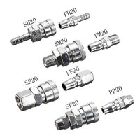 5PC PM20 Steel Quick Coupler |   Konektor BSP/NPT 1/4 inci |   Sambungan Selang Kompresor Udara |   Dapat Disesuaikan oleh OEM |   Garansi 3 Tahun |