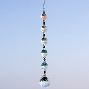 Capteur de soleil en verre chaîne de perles octogonales avec boule de cristal MH-12751 - Product Image 3