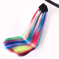 Extensions capillaires synthétiques à paillettes pour tresses, queue de cheval tressée droite pour enfants – Meilleures ventes