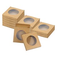 Vente en gros Sous-verres Boîte d'emballage Boucle d'arc Papier kraft Noir Blanc Sous-verres en carton Boîte dossier avec manipulation d'impression disparue