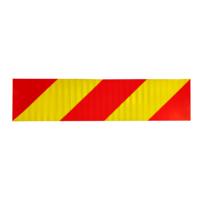 Bande réfléchissante arrière pour camion lourd, auto-adhésive, en PVC/PET, jaune et rouge, marqueur de sécurité routière haute visibilité
