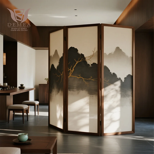 Demea Nhà Máy Tùy Chỉnh Đơn Giản Phòng Khách Phân Vùng Màn Hình Cửa Cửa Sổ Lưới Tản Nhiệt Ánh Sáng Sang Trọng Bằng Gỗ Màn Hình Cửa Cửa Sổ - Product Image 3