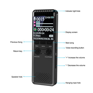 Enregistreur vocal numérique 700C Lecteur MP3 Enregistrement WAV Haut-parleur externe Écran couleur - Product Image 5
