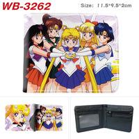 Monedero con Diseño de Sailor Moon, Regalo para Mujer, Tarjetero, Monedero de Cuero PU, Monedero Portátil Antipérdida, Monederos al por Mayor