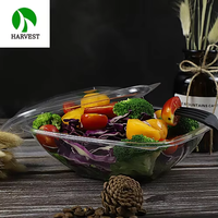 Conteneur carré pour salade et gâteau en PET recyclable transparent, durable, 750 ml, personnalisable, contenants à emporter pour la restauration rapide, boîtes à repas pour hamburgers