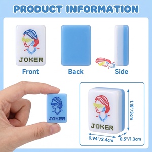 Fichas de Mahjong Grabadas de Acrílico Premium con Estilo Cloisonné de Lujo para Regalos Navideños y Venta al por Menor - Product Image 2